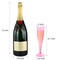 36 Pack Clear Pink Plastic Champagne Flutes - 7OZ Pink Champagne Flutes Plastic, Champagne Glasses Disposable for Party Valentine's Day New Year's
